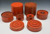 CHINESE RED LACQUERED ARTICLES