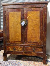 CHINESE RED LACQUERED HARDWOOD