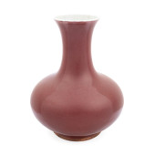 CHINESE RED SANG DE BOEUF VASE