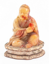 CHINESE RED SOAPSTONE CARVING