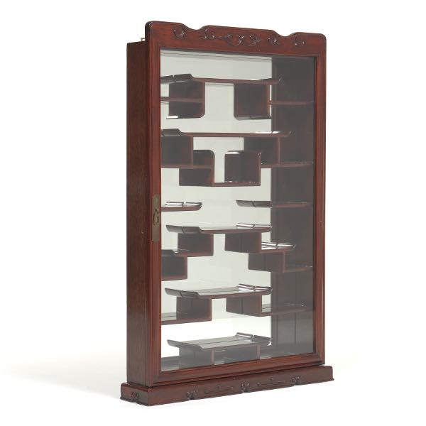 CHINESE RED WOOD WALL DISPLAY