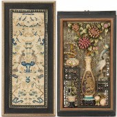 CHINESE RELIEF CARVED PANEL &