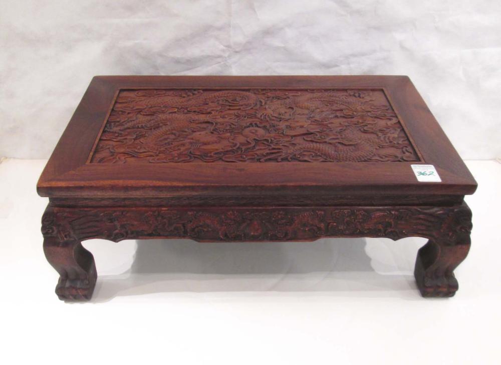 CHINESE RELIEF-CARVED ROSEWOOD