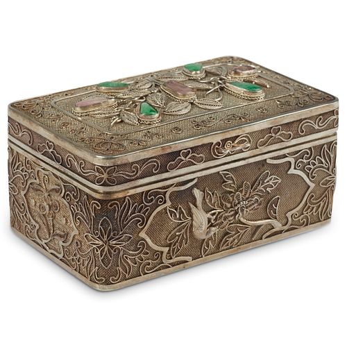 CHINESE REPUBLIC SILVER & HARDSTONE