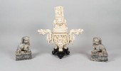 CHINESE RESIN CENSER & 2 HARDS