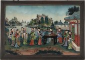 CHINESE REVERSE GLASS FIGURAL