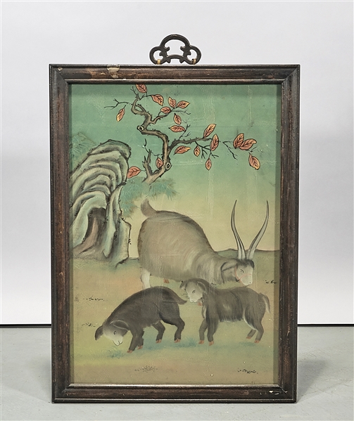 Chinese reverse glass painting of