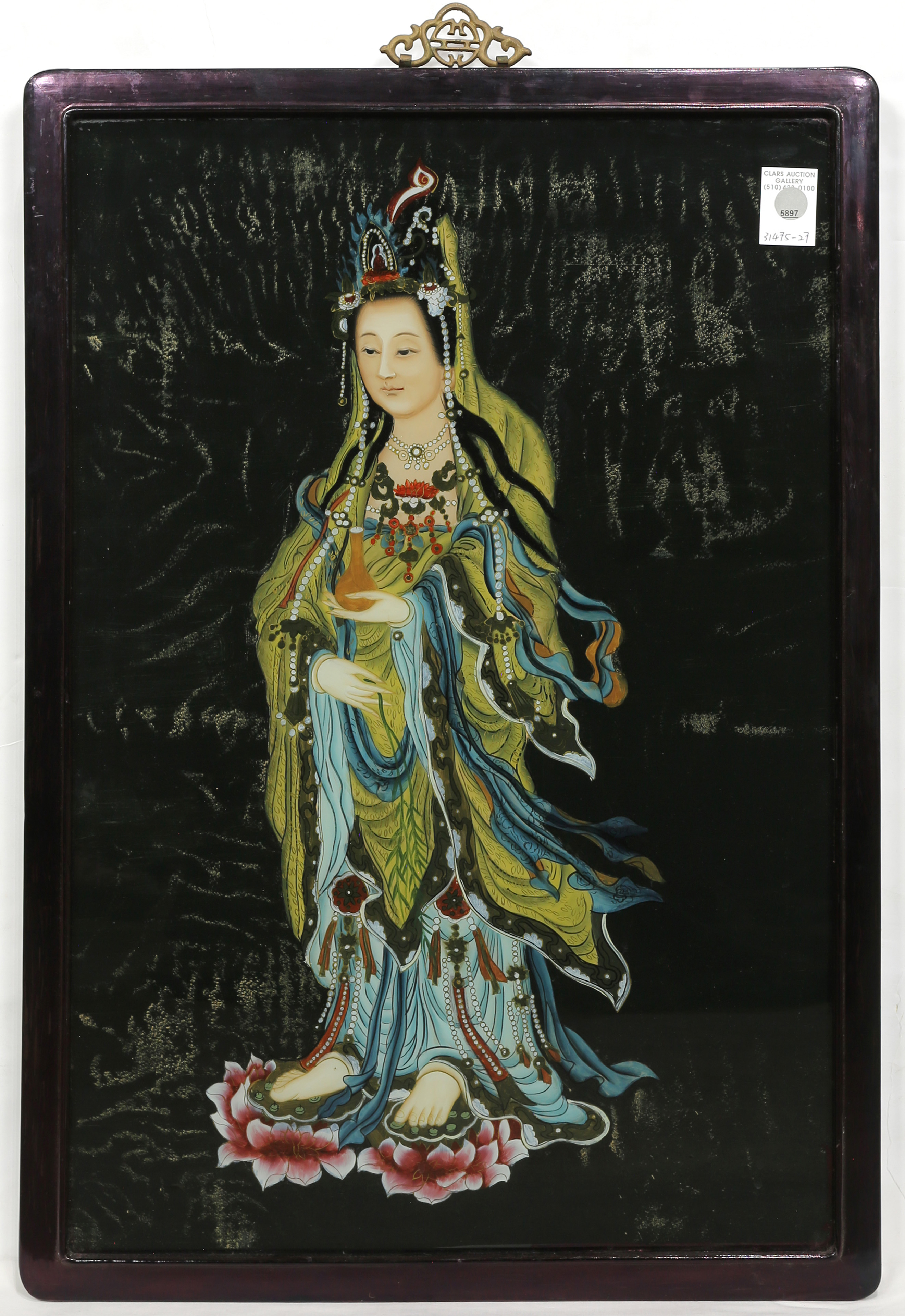 CHINESE REVERSE GLASS PAINTING OF