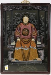 CHINESE REVERSE PAINTED GLASS