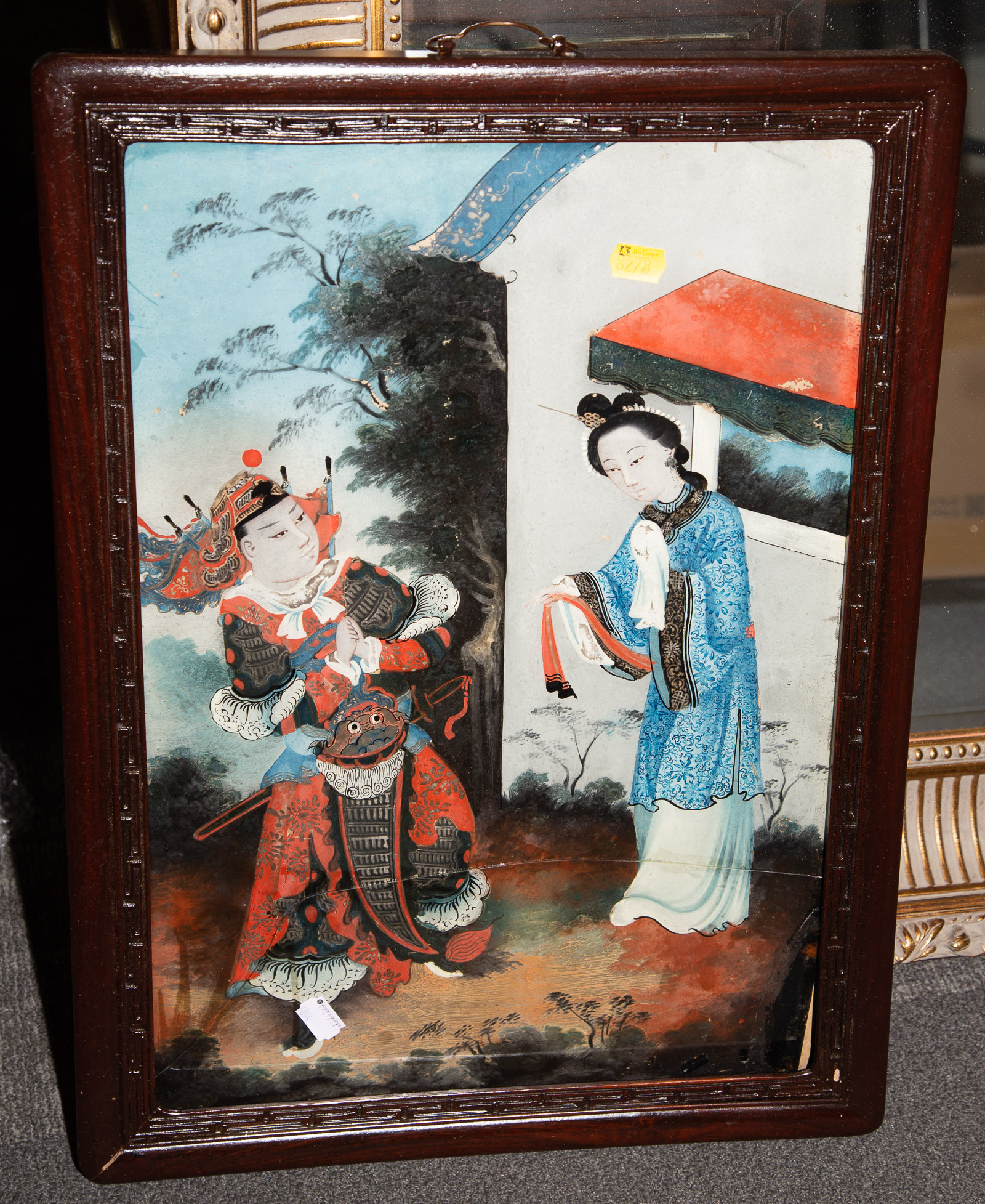 CHINESE REVERSE PAINTING ON GLASS