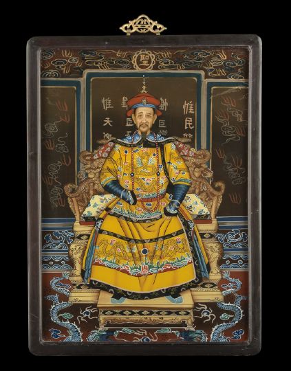 Chinese Reverse Painting on Glass,