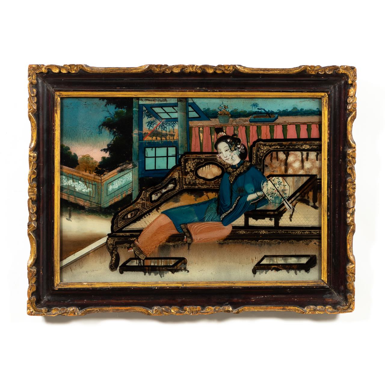 CHINESE REVERSE PAINTING ON GLASS