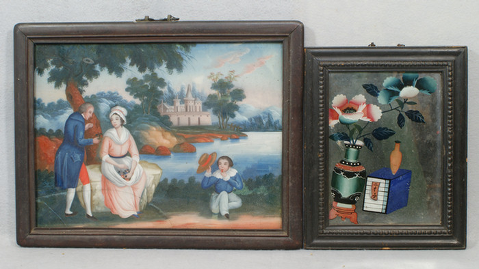 Chinese reverse painting on