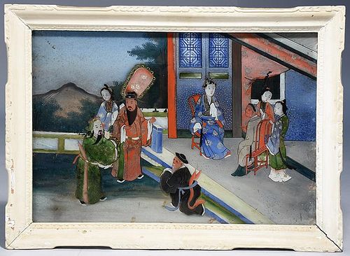 CHINESE REVERSE PAINTING ON