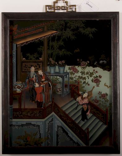 CHINESE REVERSE PAINTING ON