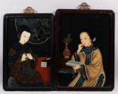 CHINESE REVERSE PAINTINGS ON G