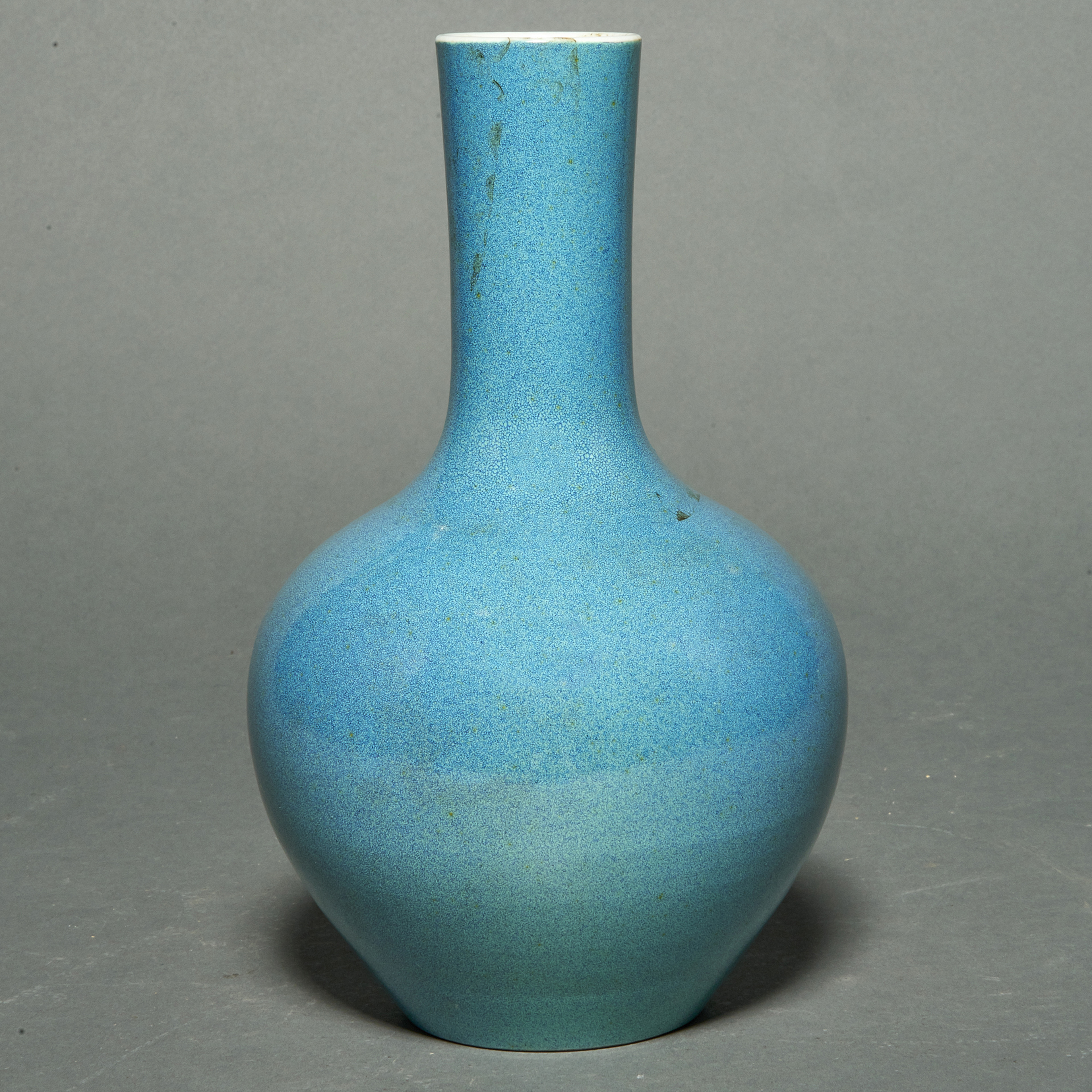 CHINESE ROBIN'S EGG GLAZED BOTTLE