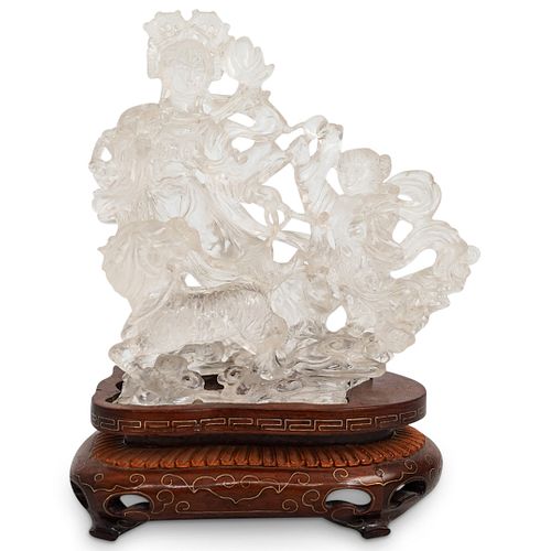 CHINESE ROCK CRYSTAL CARVED