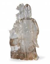 CHINESE ROCK CRYSTAL CARVED "S
