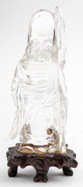 CHINESE ROCK CRYSTAL CARVING O