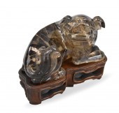 CHINESE ROCK CRYSTAL FOO LION