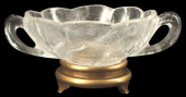 CHINESE ROCK CRYSTAL TWO-HANDL
