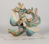 CHINESE ROOF TILE STATUE, MAN