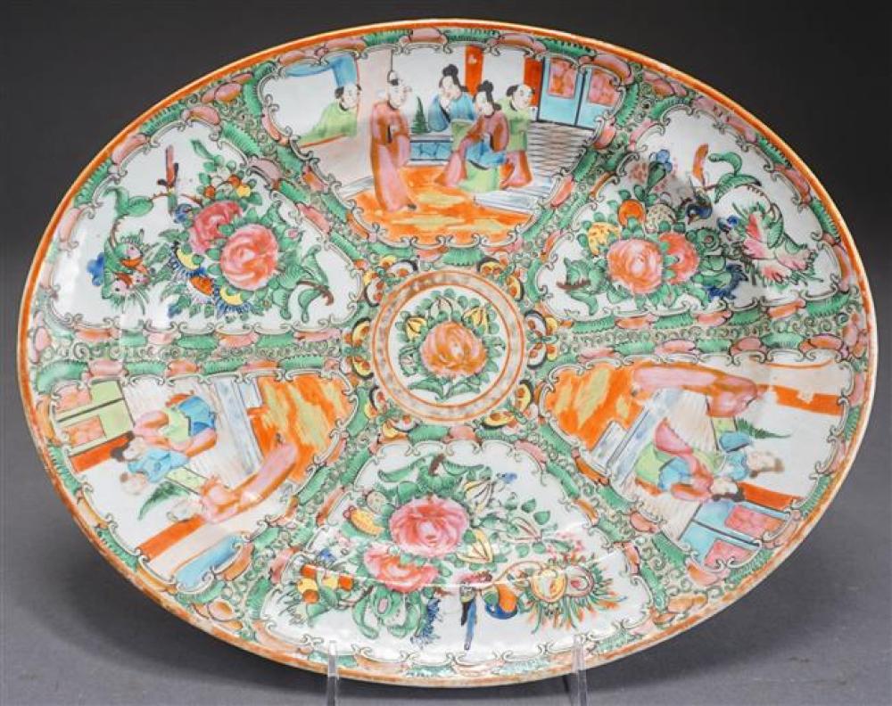 CHINESE ROSE MEDALLION OVAL