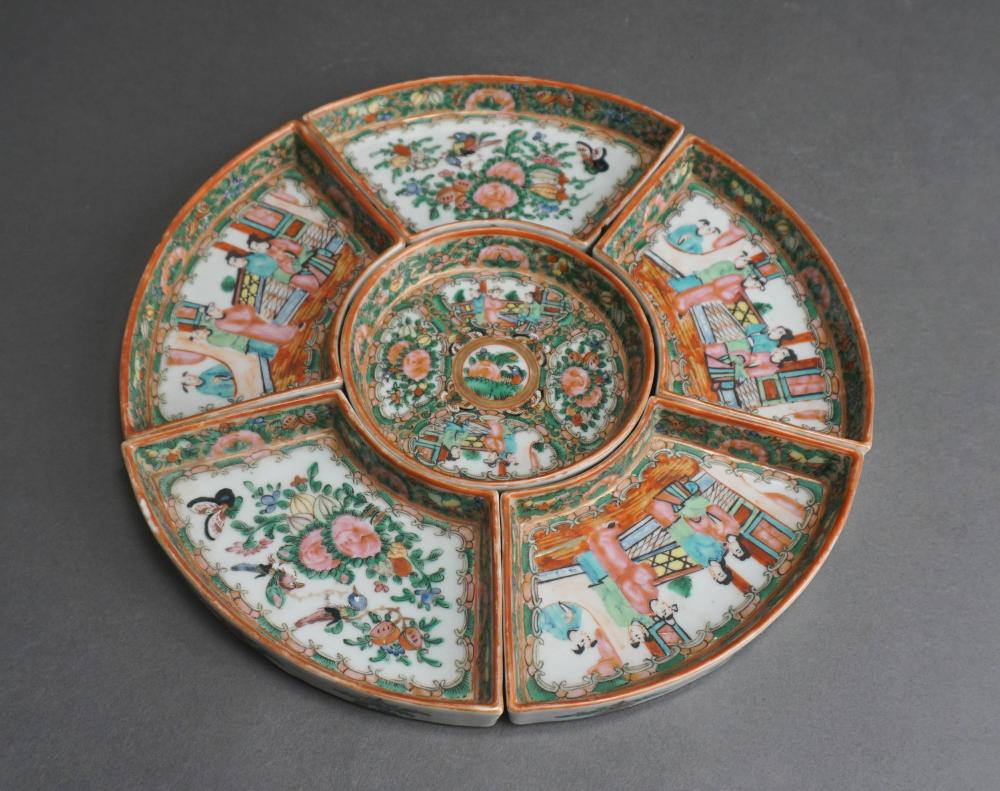 CHINESE ROSE MEDALLION SIX-PART