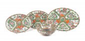 CHINESE ROSE MEDALLION, THREE
