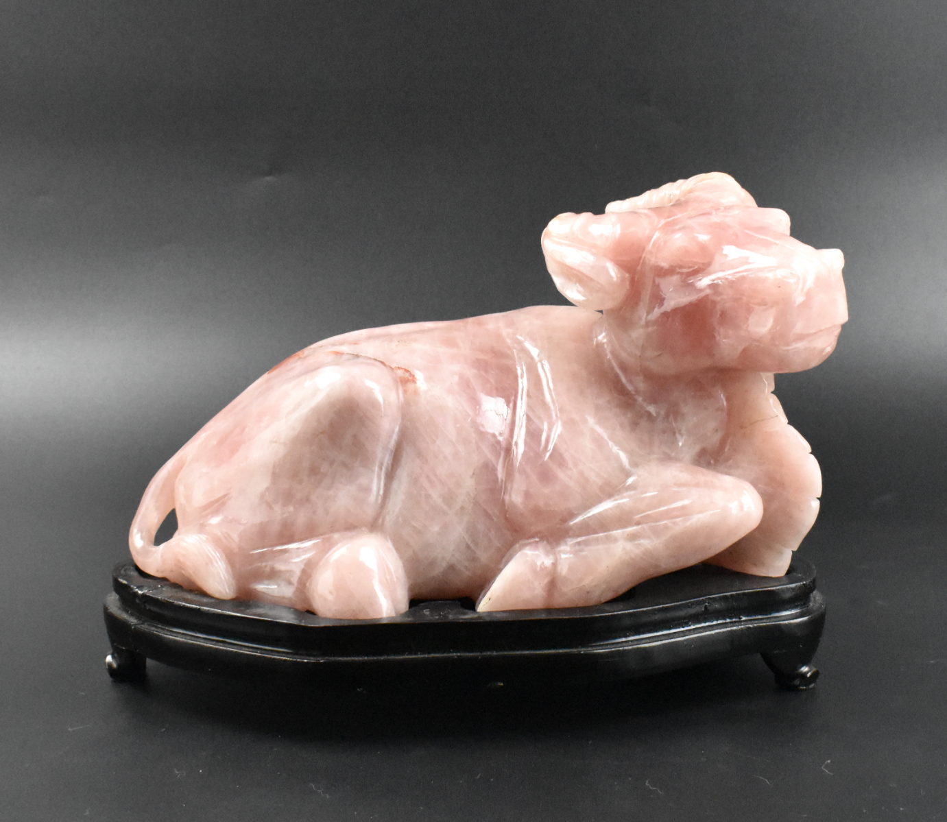 CHINESE ROSE QUARTZ BUFFALO