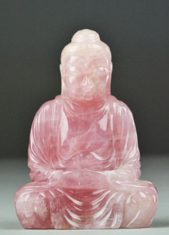 Chinese Rose Quartz Carving of