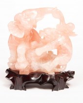 CHINESE ROSE QUARTZ FIGURAL GR