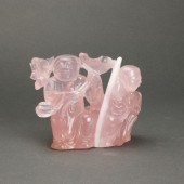CHINESE ROSE QUARTZ HEHE TWINS