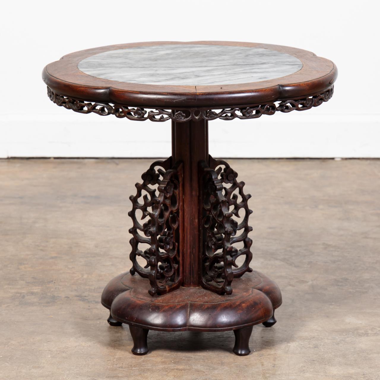 CHINESE ROSEWOOD AND MARBLE PLANT