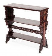 CHINESE ROSEWOOD BOOKSHELF EAR