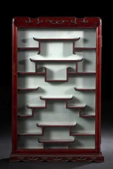 Chinese Rosewood Curio Cabinet, 