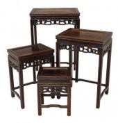 CHINESE ROSEWOOD FRETWORK NEST