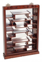 CHINESE ROSEWOOD HANGING CURIO