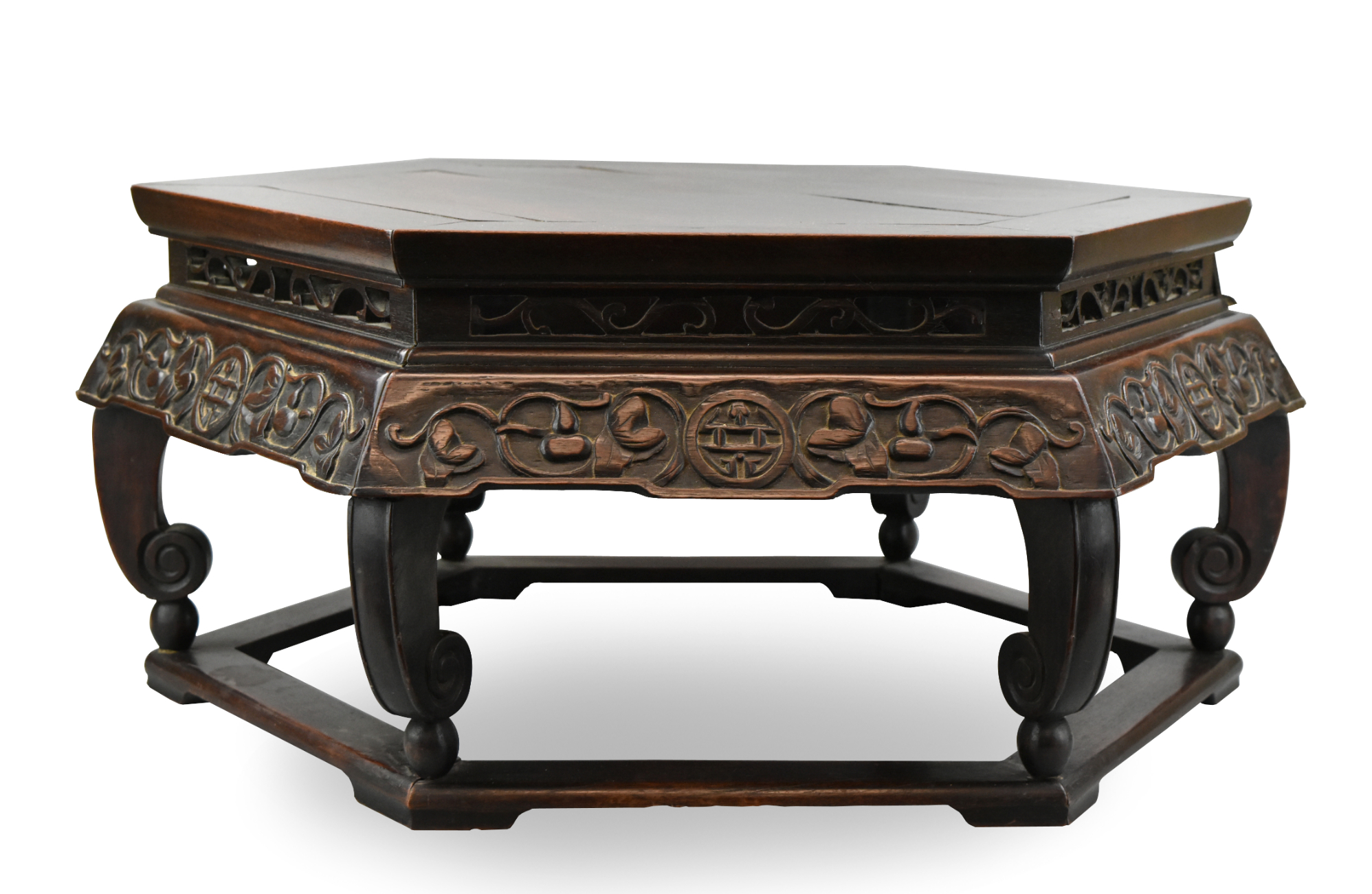 CHINESE ROSEWOOD HEXAGONAL COFFEE