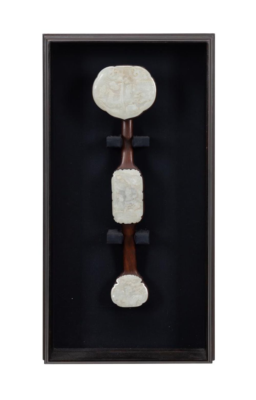 CHINESE ROSEWOOD & JADE RUYI