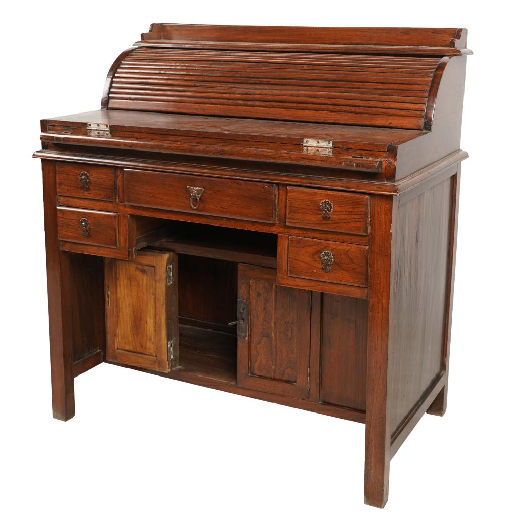 CHINESE ROSEWOOD MECHANICAL ROLLTOP