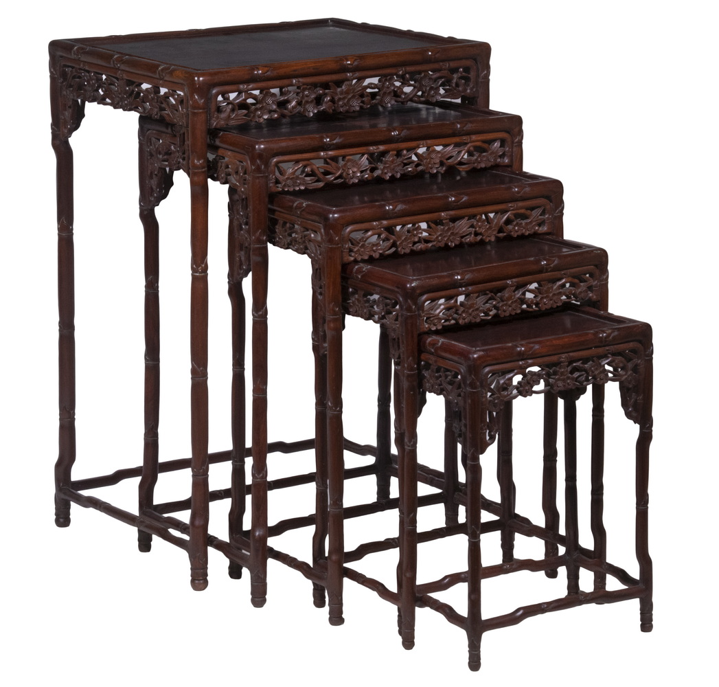 CHINESE ROSEWOOD NEST OF TABLES Set