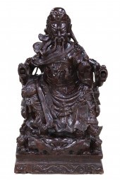 CHINESE ROSEWOOD SCULPTURE OF
