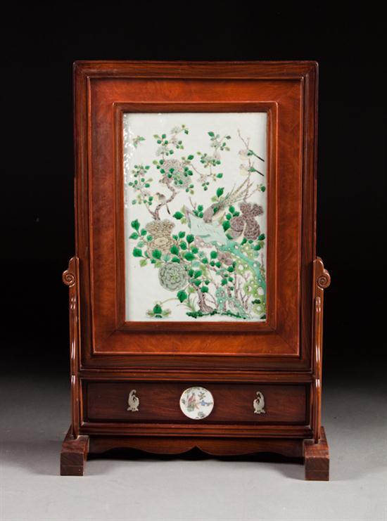 Chinese rosewood table screen