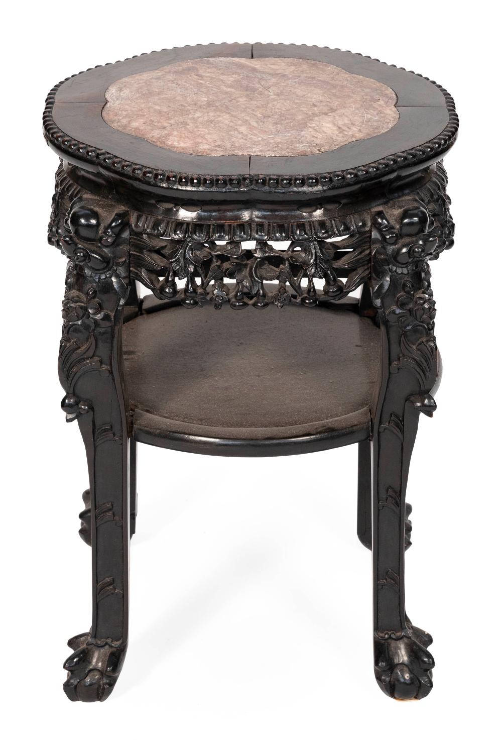 CHINESE ROSEWOOD TABORET 19TH