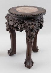 CHINESE ROSEWOOD TABORET WITH