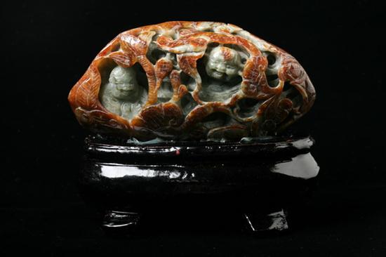 CHINESE RUSSET AND CELADON JADE