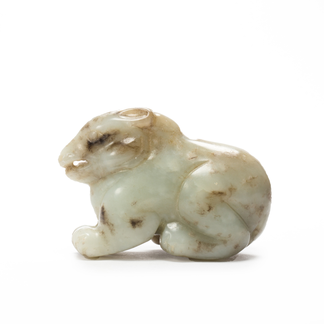 CHINESE RUSSET BLACK AND WHITE JADE