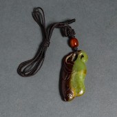 CHINESE RUSSET CELADON JADE TO